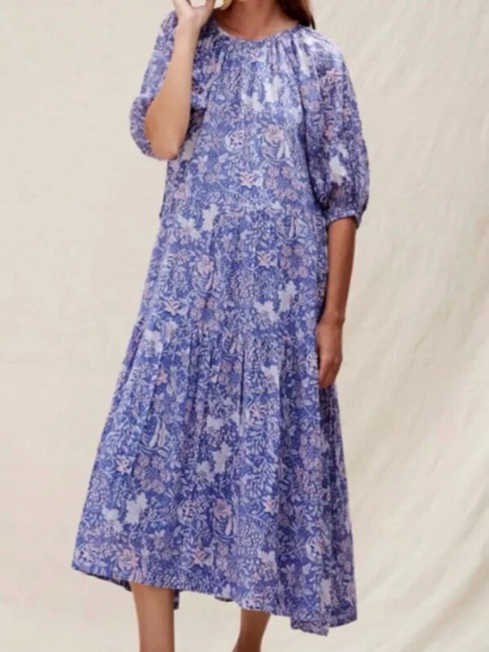 sundry wild flower dress sz 1 color chambray NWT